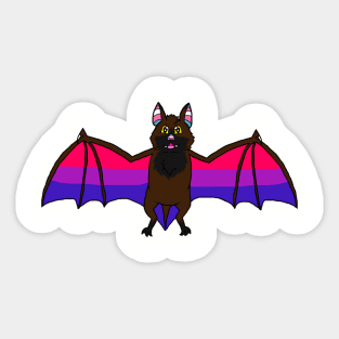 Bisexual Pride Bat Sticker